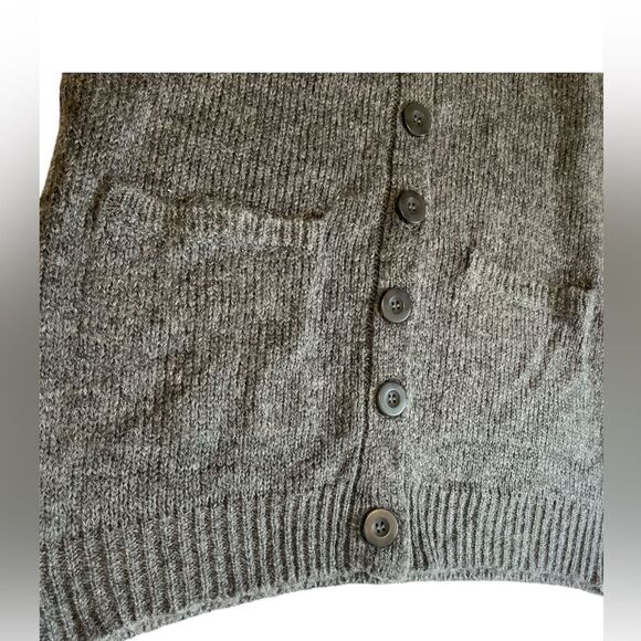 a.n.a Womens Long Sleeve Button Open Front Cardigan. Size Ps petite, color gray - Picture 5 of 8